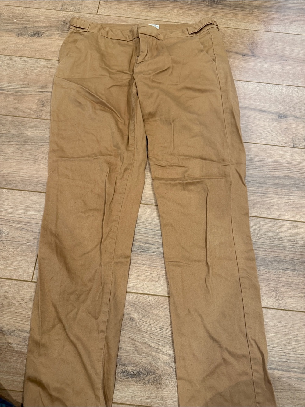 Womens Brown Slim Fit Chino Pants